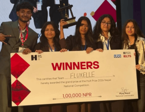 ख्वप कलेजको टोली फ्लक्सेलले जित्यो हल्ट प्राइज नेपाल २०२६ को राष्ट्रिय उपाधि