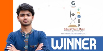 ग्लोकल टिन हिरो नेपाल २०२५ बाट धनुषाका १७ वर्षीय अभियन्ता कृष यादव सम्मानित