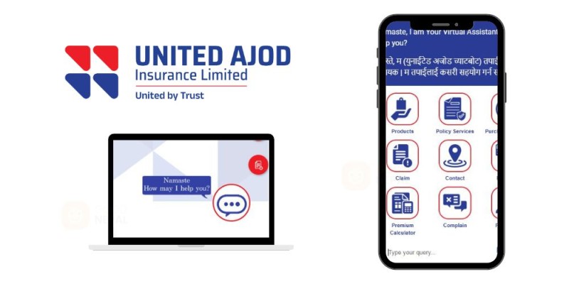 युनाइटेड अजोडको भर्चुअल असिस्टेन्ट: बीमा सम्बन्धि जानकारी एकै ठाउँमा