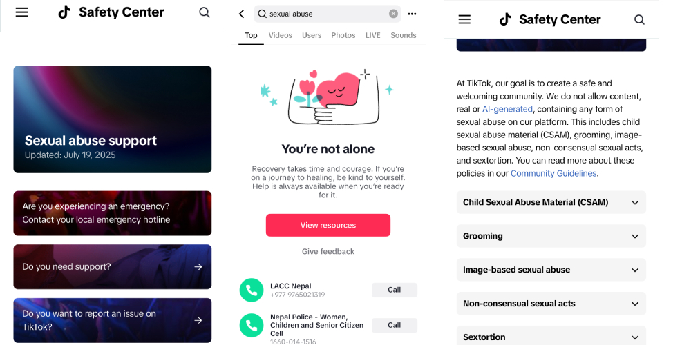TikTok Launches Search Guide in Nepal for Sexual Abuse Awareness and Help