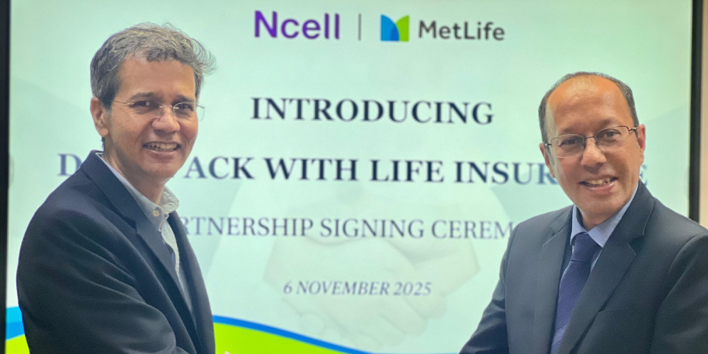 एनसेलका डेटा प्याक प्रयोगकर्ताहरुलाई मेटलाइफको ४ लाखसम्मको बीमा सुरक्षा