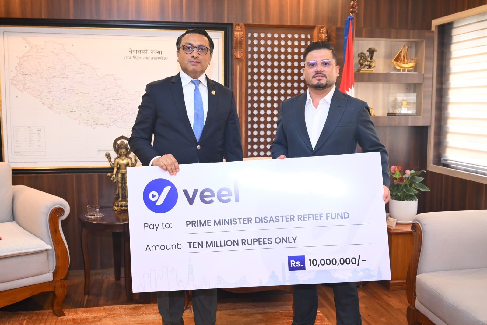 Veel Donates Rs. 1 Crore to Prime Minister’s Disaster Relief Fund